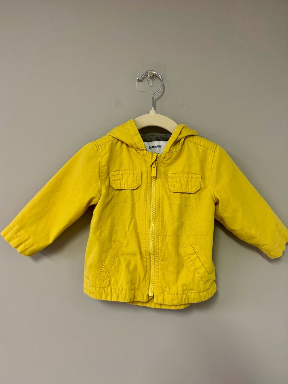 Old Navy Bright Yellow Toddler Hooded Raincoat